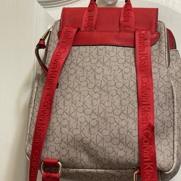 Calvin Klein Red and Gray Backpack main image 7